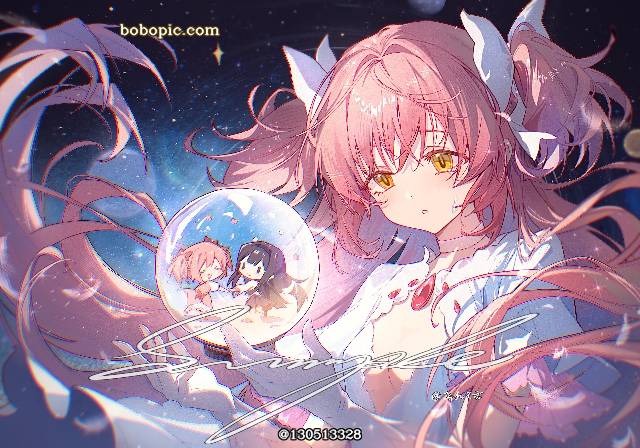 可爱, 插画, young girl, beautiful girl, 女孩子, magical girl, 魔法少女小圆, 鹿目圆, 小圆