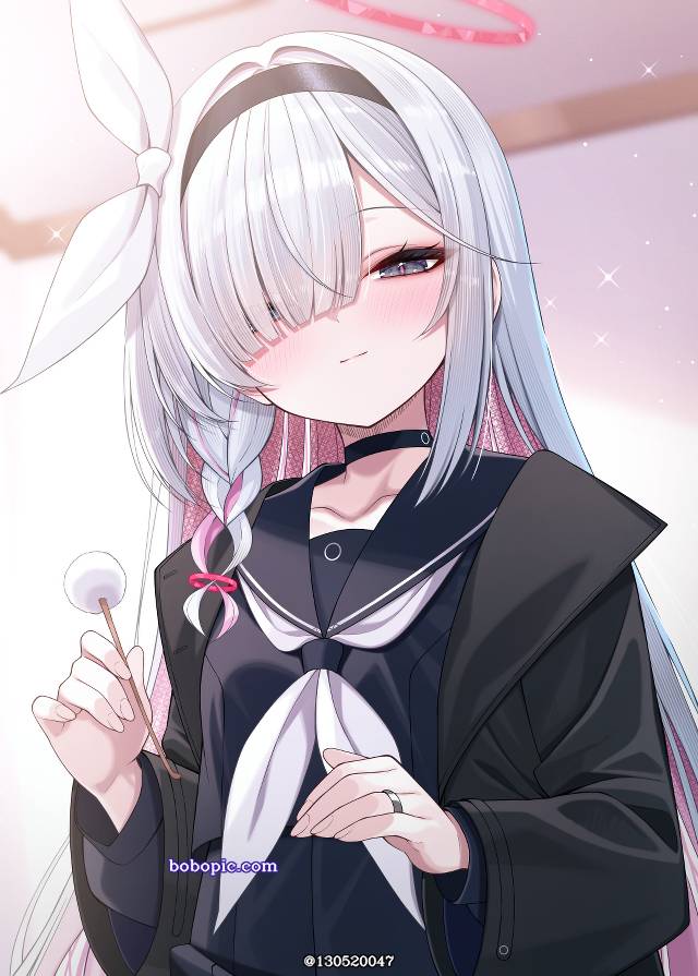 碧蓝档案, Plana (Blue Archive), 水手服, uniform, ear cleaning