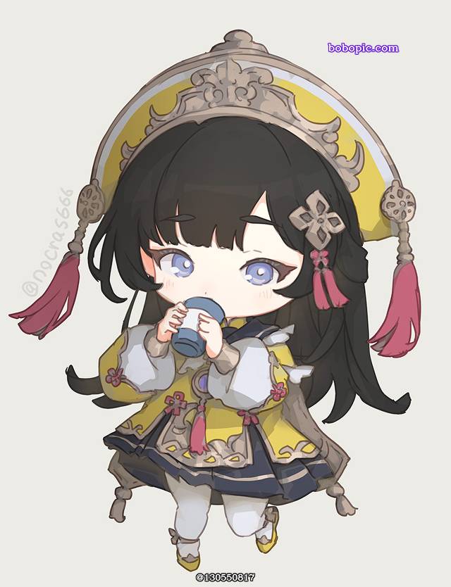 一张Q版,小女孩,SD绘画图片