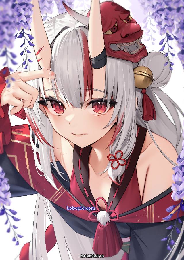 百鬼绫目, 百鬼绘卷, Hololive, 虚拟主播, 虚拟YouTuber 500收藏, 鬼族少女, Virtual YouTuber 1000+ bookmarks