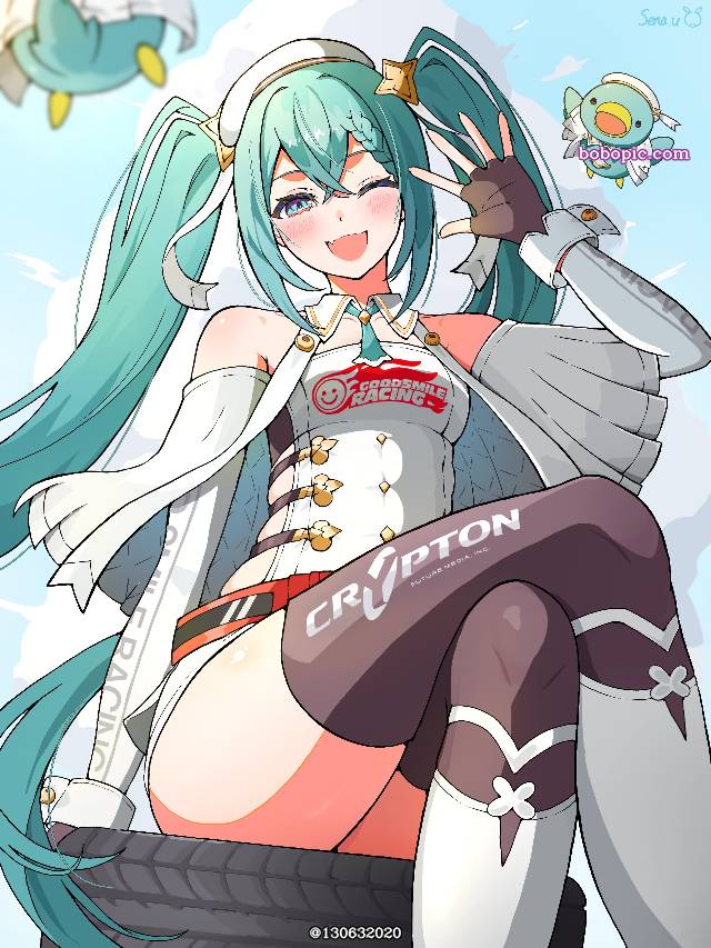 初音未来, Vocaloid, vocaloid, 赛车Miku, 赛车未来2023, wink, 大腿