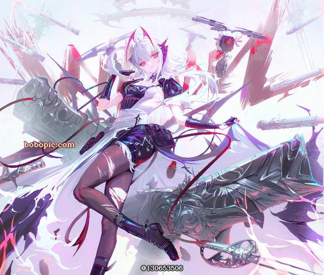 维什戴尔（明日方舟）, 明日方舟, 美腿, 黑丝袜, 破损的丝袜