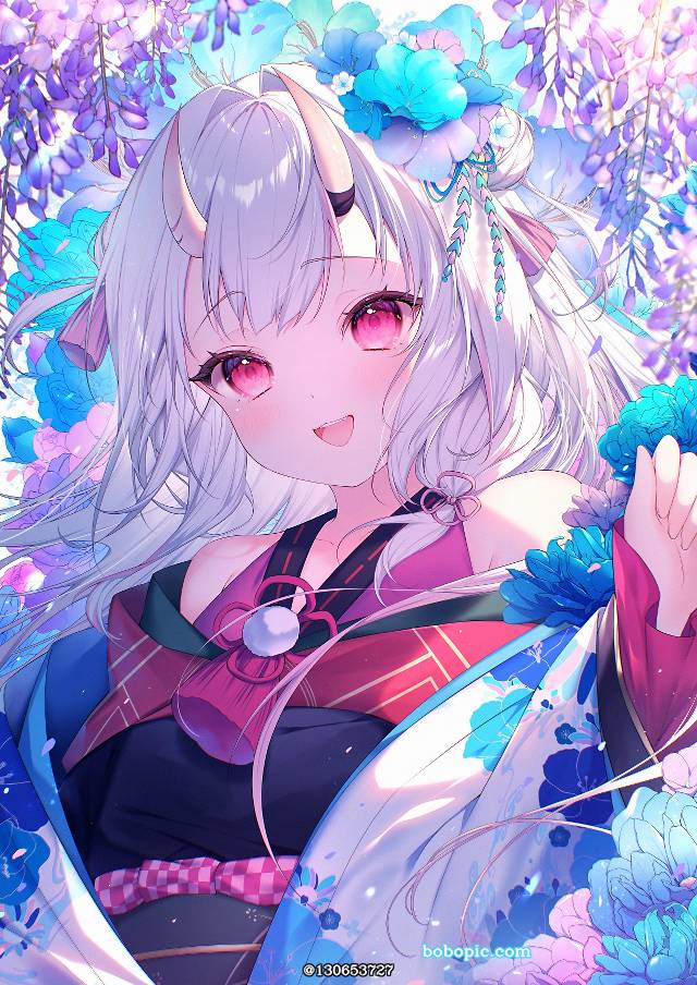 百鬼绫目, 女孩子, 百鬼绘卷, Hololive, wisteria