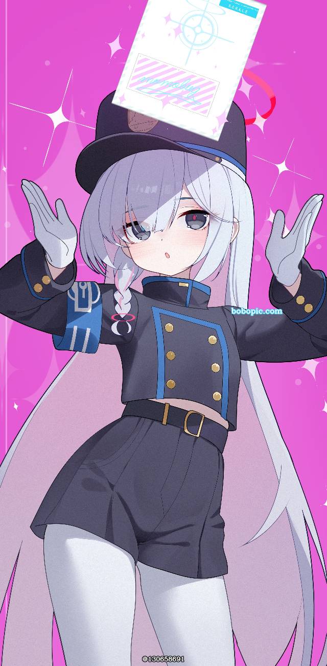 Plana, loli, 萝莉, 平胸, 碧蓝档案, doujin, 白发