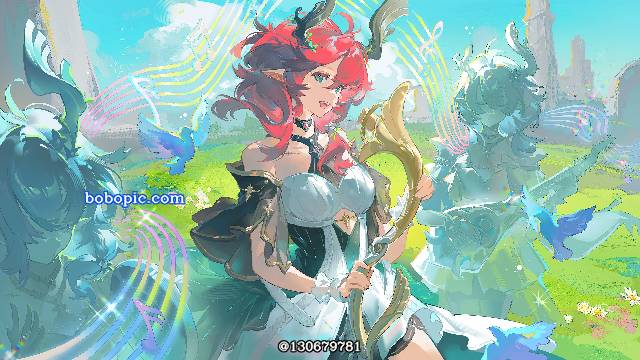illustration, painting, 女孩子, young girl, Wuthering Waves, 夏日天空