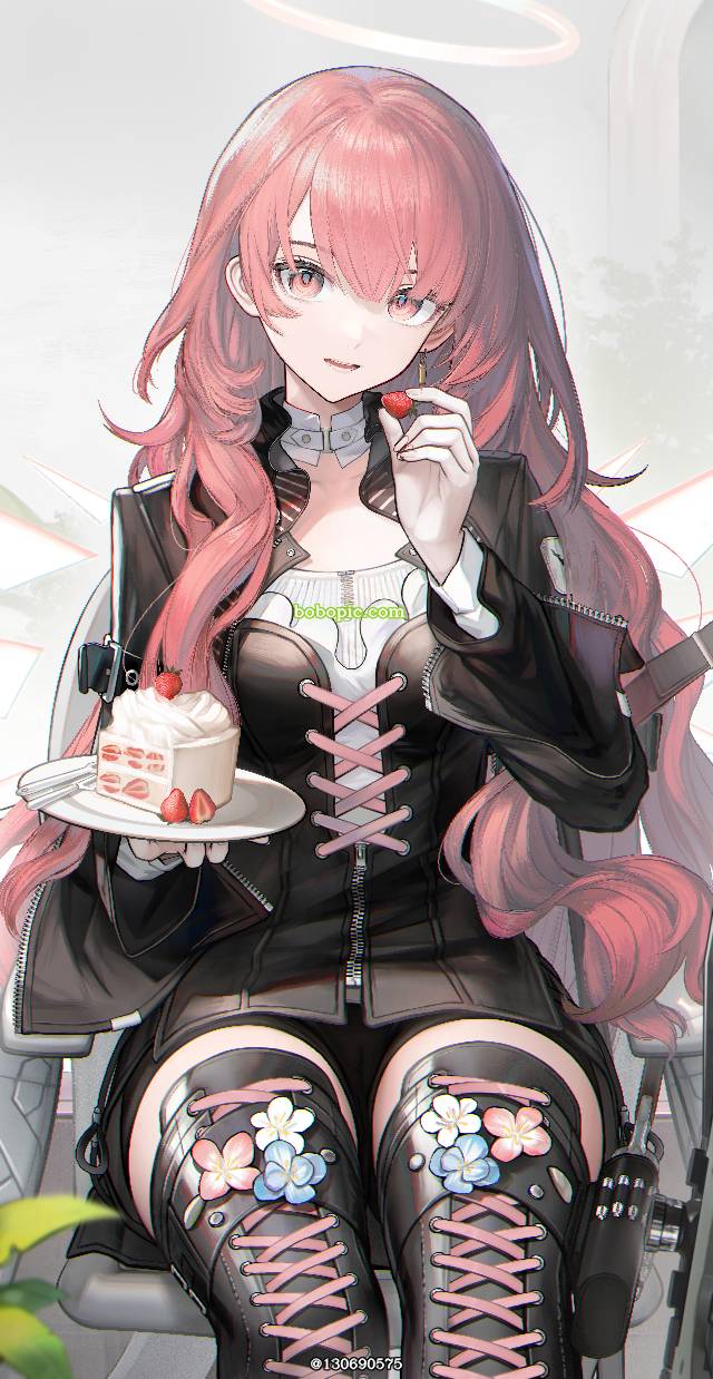 明日方舟, Arknights, 大腿, Lemuen, Lemuen (Arknights), 蛋糕, 草莓, 长筒靴