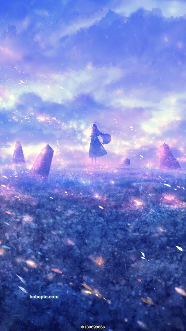 风景, sky, 女孩子, 原创