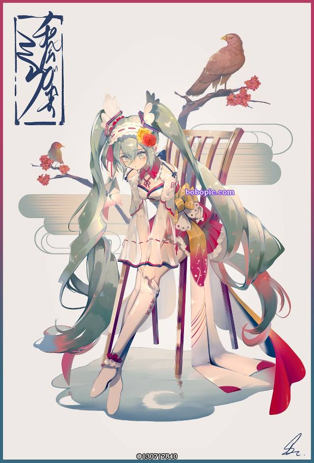 初音未来, 和风, 裙子
