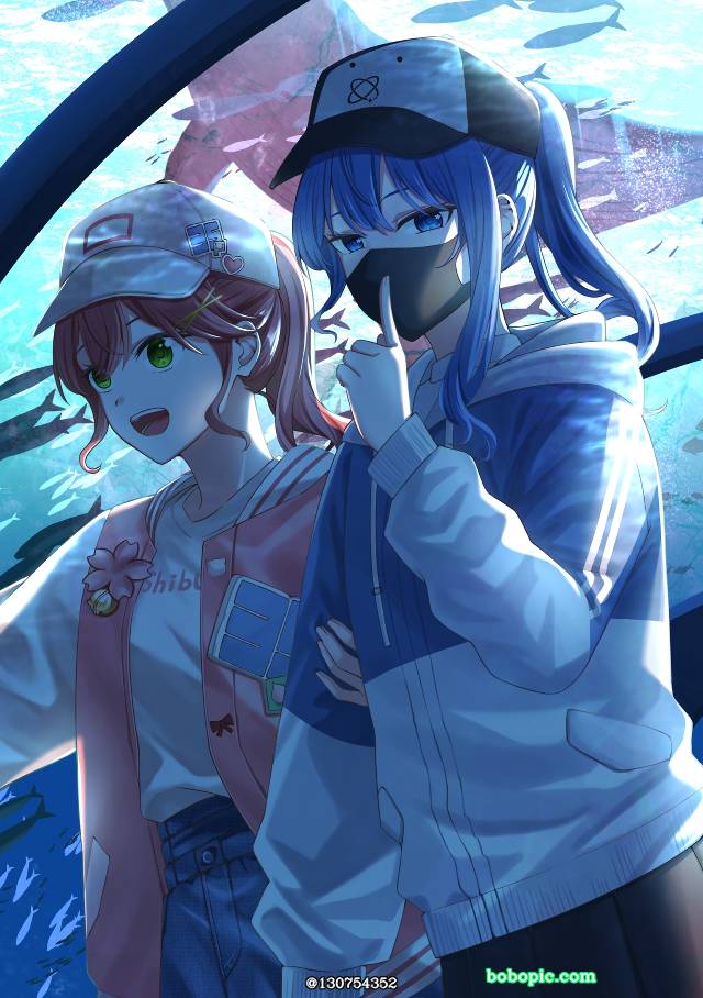 Suisei Hoshimachi, 樱巫女, yuri, Hololive