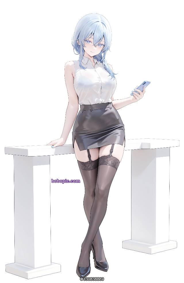 女孩子, 魅惑的大腿, Wuthering Waves, 欧派, The Shorekeeper, 黑丝袜, AI-Generated