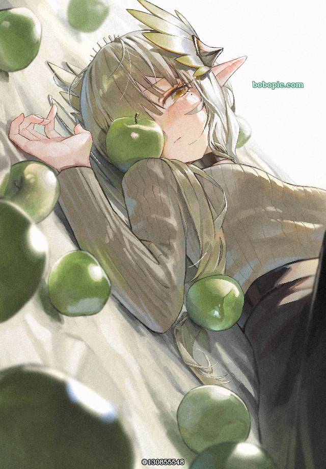 女孩子, apple, Muelsyse, Arknights, 明日方舟, 缪尔赛思（明日方舟）, 缪尔赛思