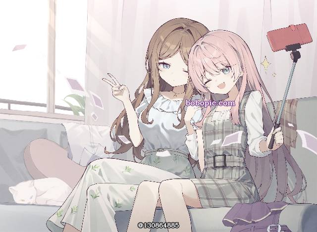 Soyo Nagasaki, Anon Chihaya, Anon/Soyo, yuri, 女孩子, 插画