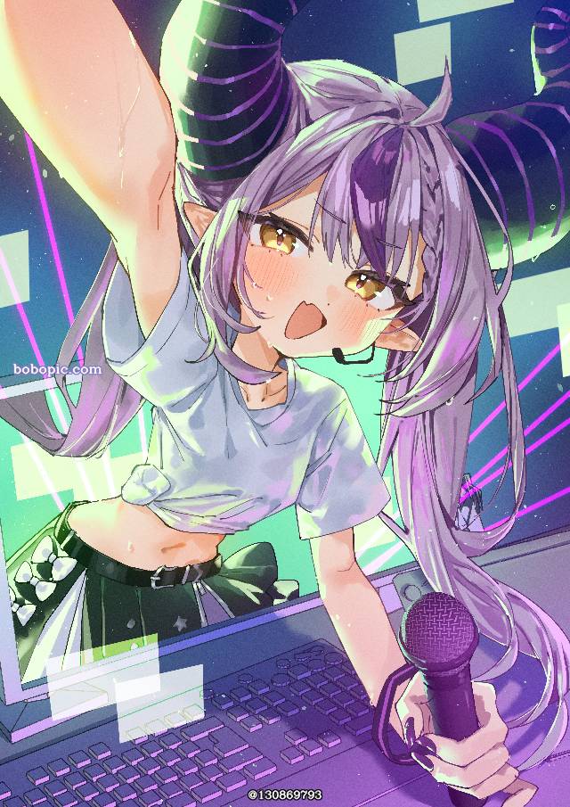 Hololive, 拉普拉斯·达克尼斯, 肚子, 肚脐, 虚拟YouTuber 500收藏