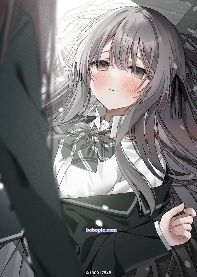原创, 女孩子, yuri, lesbian kiss, uniform, teary-eyed, 眼泪