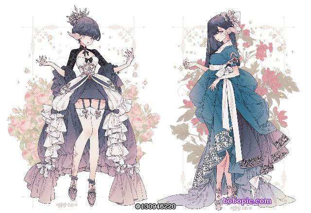 Rococo, young girl, 原创, 插画, 裙子, 女孩子