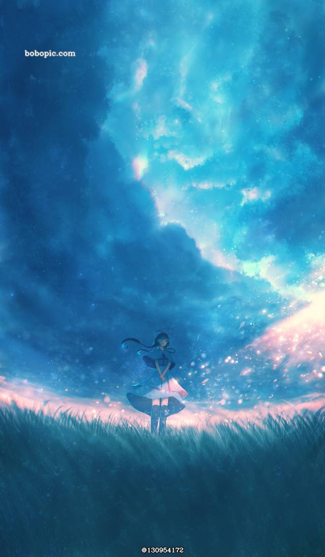 风景, sky, 云, 女孩子