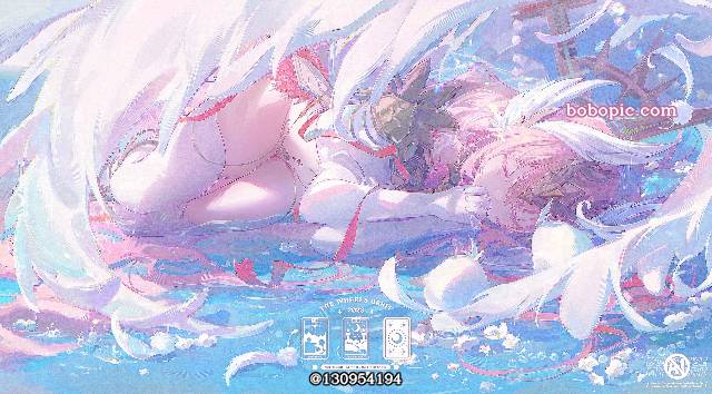 依頼絵,粉色头发,天使图片