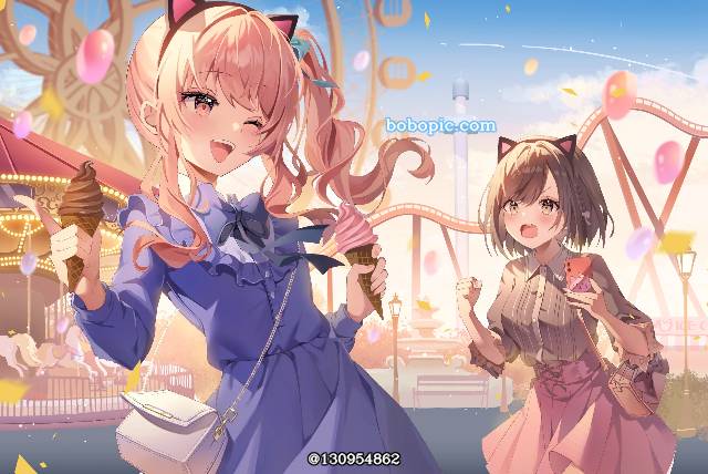 Akiyama Mizuki, 25时，在夜之电台, 世界计划, Shinonome Ena, 世界计划, beautiful girl, 女孩子, amusement park