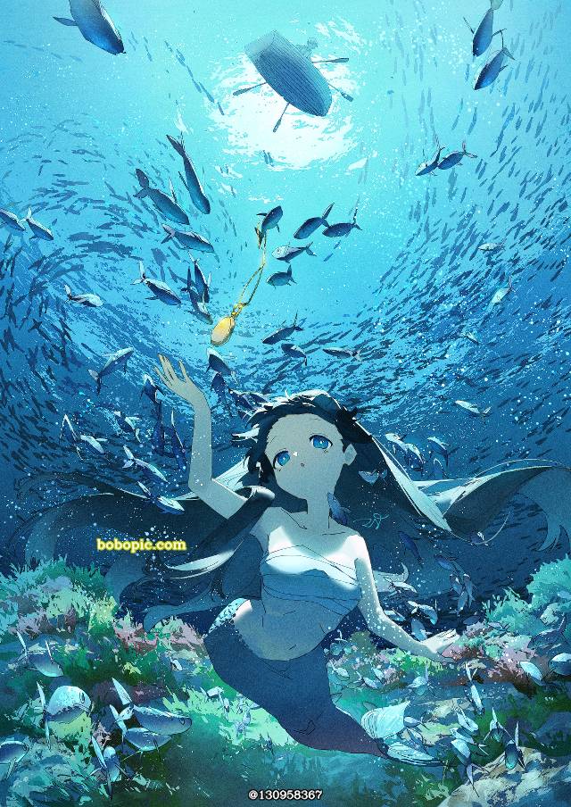 原创, 女孩子, sea, 人鱼