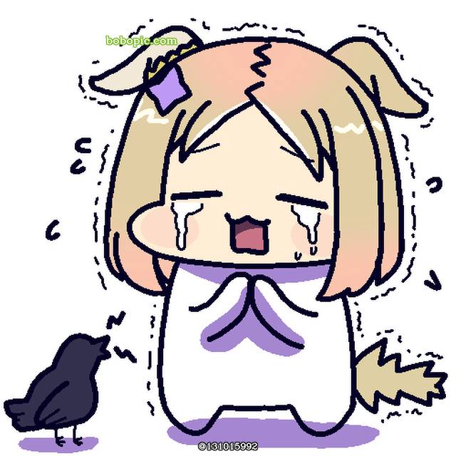 Narita Top Road (Uma Musume), 赛马娘Pretty Derby, 马娘, crow, teary eyes, 赛马娘Pretty Derby 1000收藏