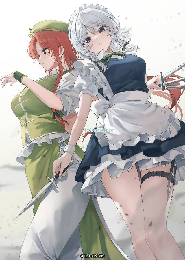 东方Project, 红美铃, sakuya izayoi, 美咲剧场, 魅惑的大腿, 欧派