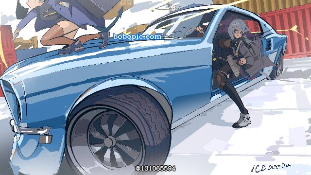 小女孩,明日方舟,车,雷蛇图片