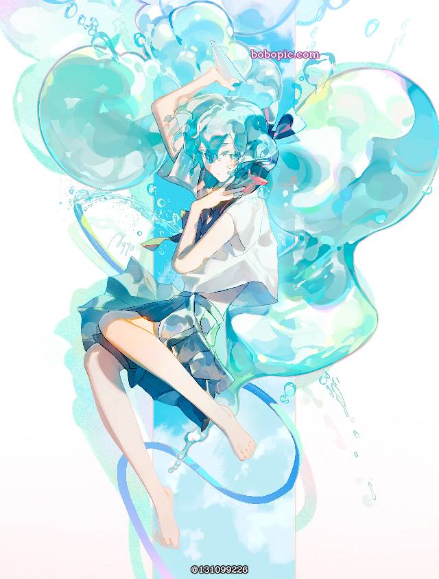 初音未来, bottle miku, water