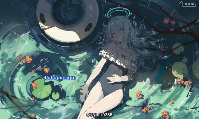 女孩子, 碧蓝档案, young girl, doujin, 月雪宫子（泳装）