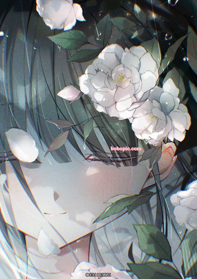 一张Skeb,雨,黑发绘画图片