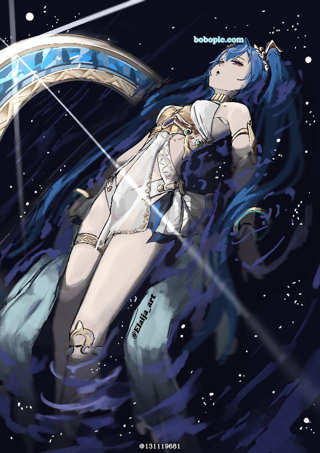 尤诺·斯克莱亚,库洛游戏,月亮,海,鸣潮图片