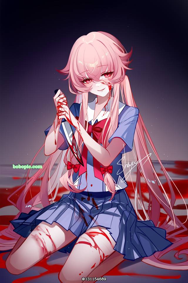 yuno gasai, 女孩子, young girl, Future Diary, 病娇