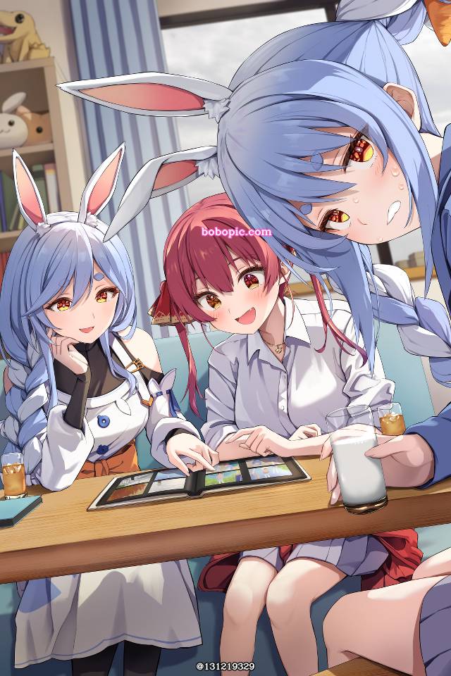 Usada Pekora, Houshou Marine, Hololive, 虚拟主播, 佩克拉妈妈, Virtual YouTuber 1000+ bookmarks