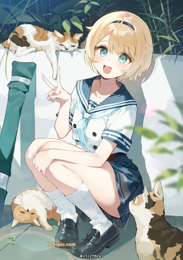 风真伊吕波, Hololive, 虚拟主播, Kazama Iroha, 猫, Virtual YouTuber 1000+ bookmarks