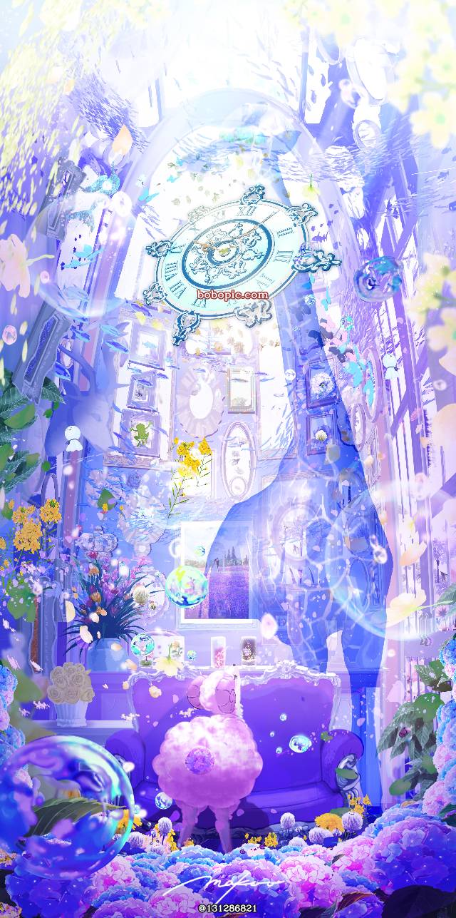 风景, background, 插画, 原创, 原创, sky, 紫阳花, rainy season, purple