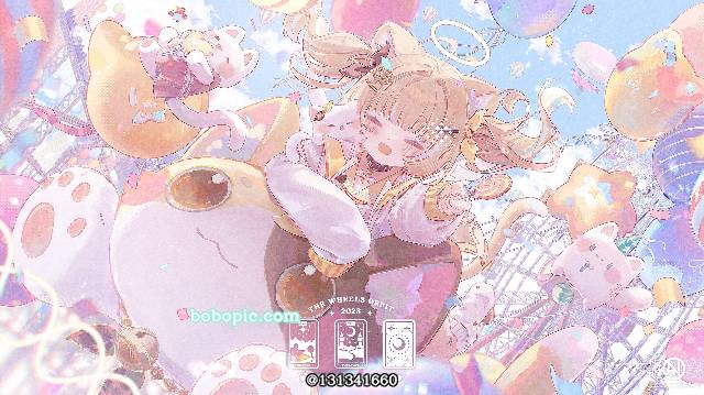 女孩子, requested illustration, 兽耳, 气球, 金发, cat