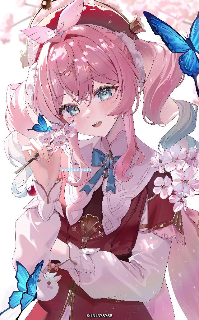 女孩子, 崩坏：星穹铁道, 风堇, 粉色头发, spring, 樱, 插画, 二次创作