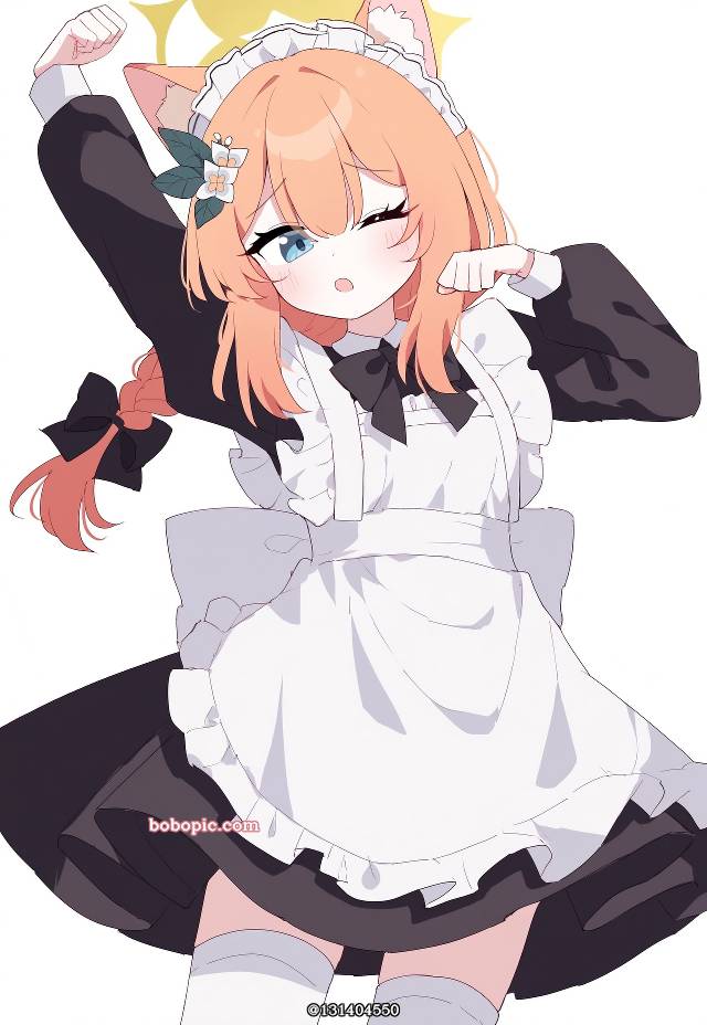 碧蓝档案, Mari Iochi, 女仆装, 女孩子, 女仆