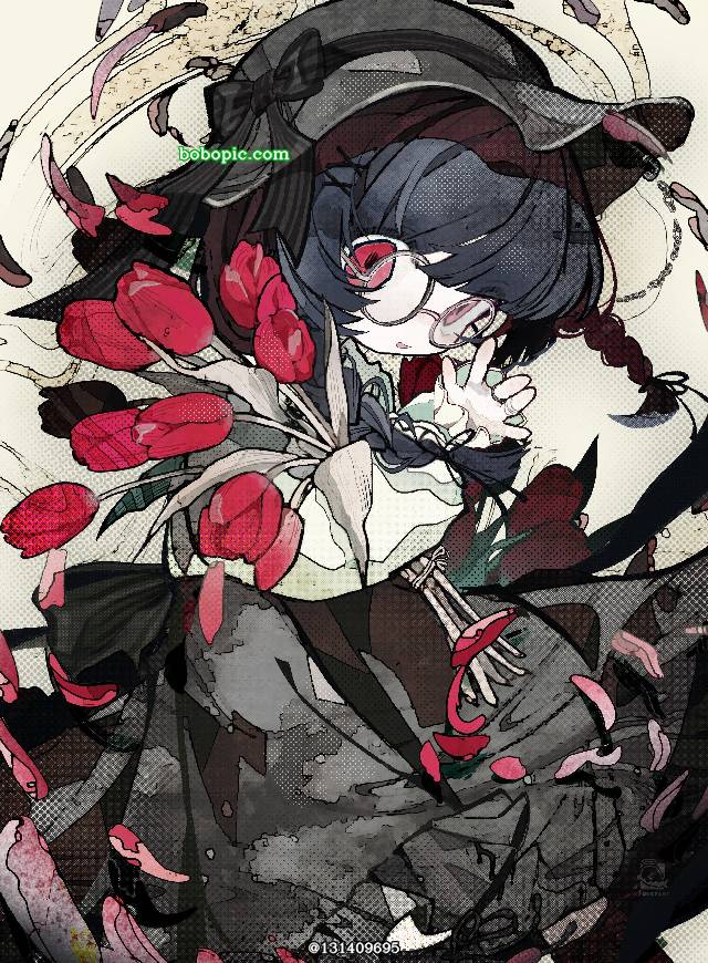 插画, 女孩子, 原创, tulip, 原创