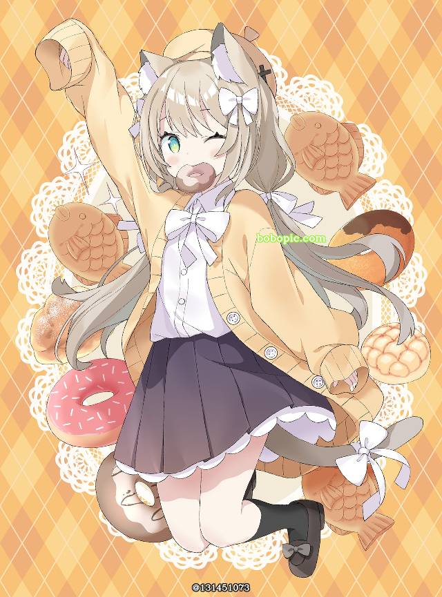 原创, cat ears, 兽耳, donut