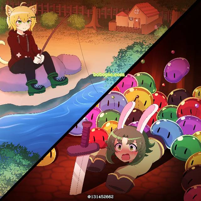 史莱姆, someone else's OC, Stardew Valley, fishing