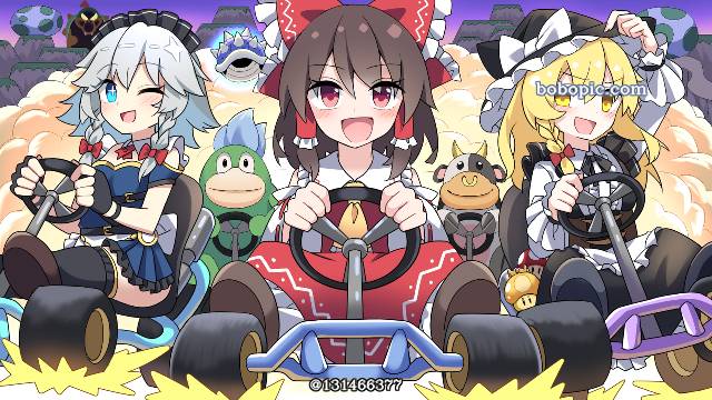 东方Project, 东方, 博丽灵梦, 雾雨魔理沙, sakuya izayoi, 东方Project500收藏