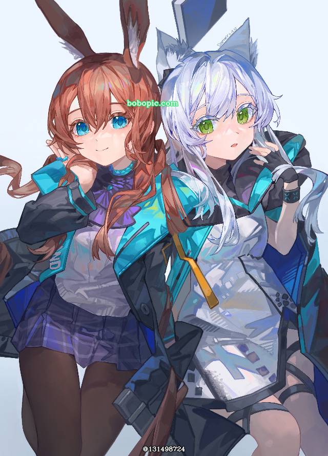 明日方舟, Arknights, rosemary, Amiya, 女孩子, 黑丝袜, 迷迭香（明日方舟）, 阿米娅（明日方舟）