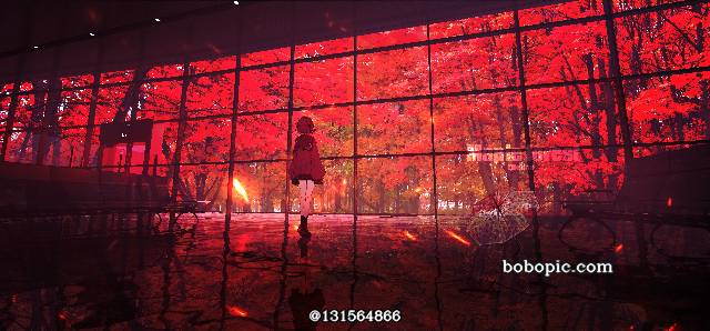 风景, background, scenery, young girl, 女孩子, reflection pool, space