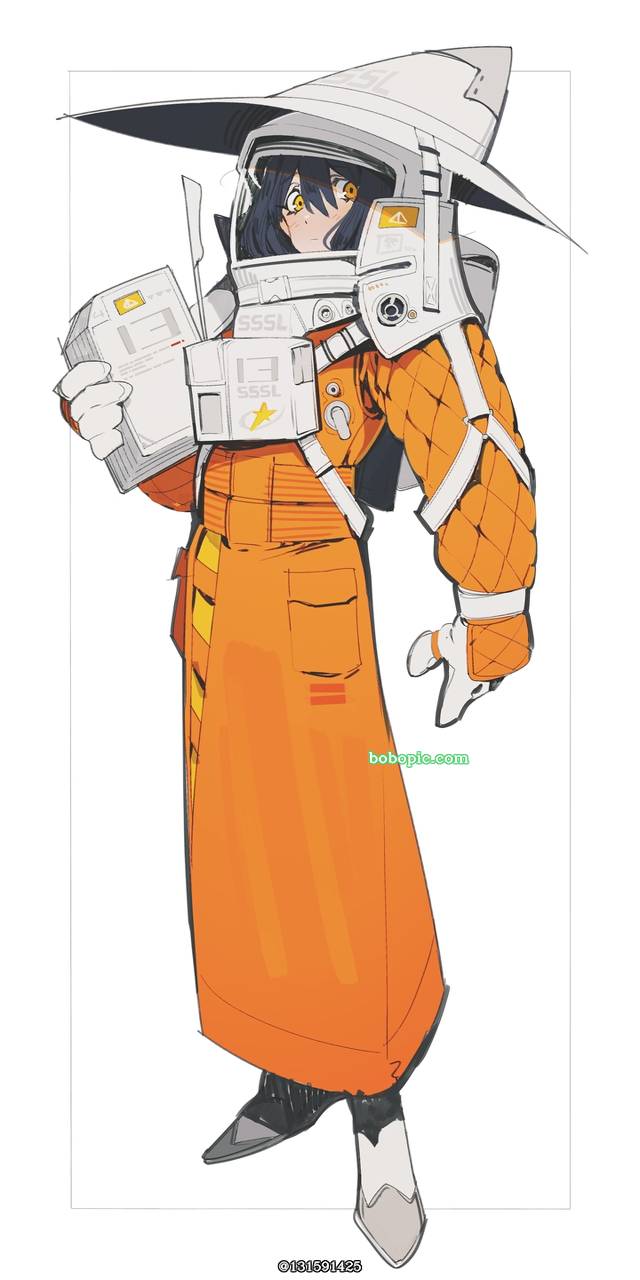 一张航天服,宇航服,宇宙绘画图片