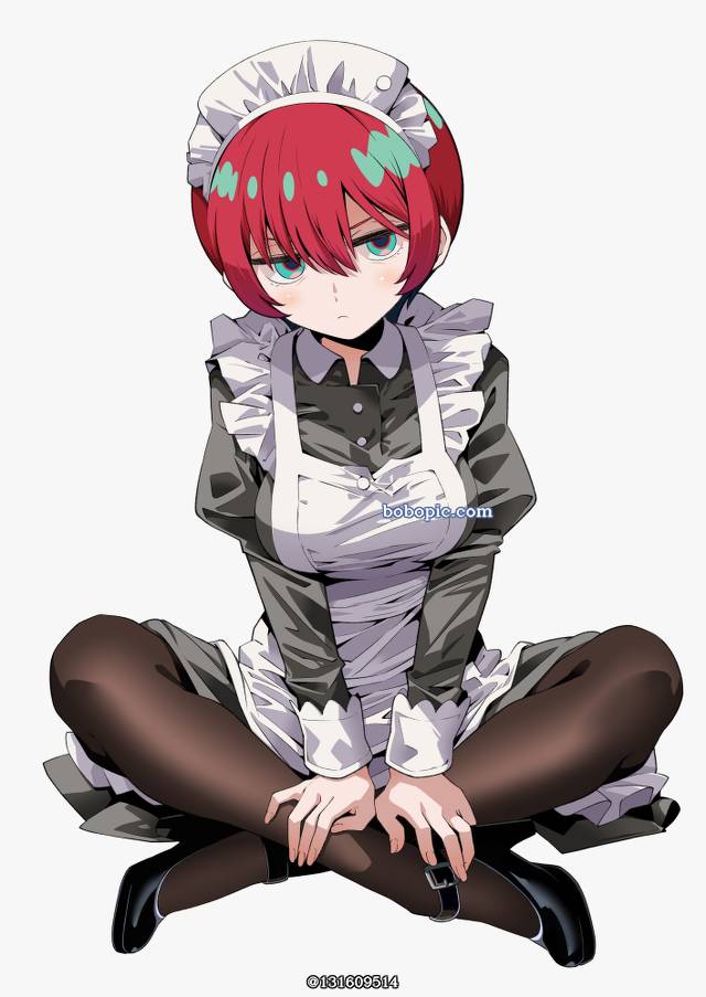天手·让叶, 玛秋, 女仆装, cross-legged sitting