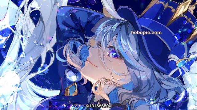 Fenina, 女孩子, 白发, water, 芙宁娜, Genshin Impact