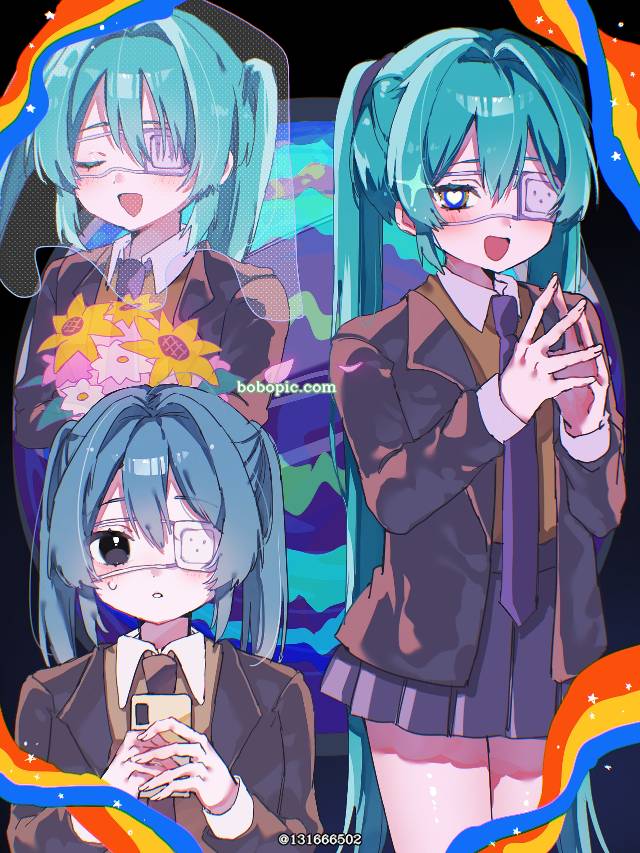 初音未来, 女孩子, 双马尾, uniform, 病娇