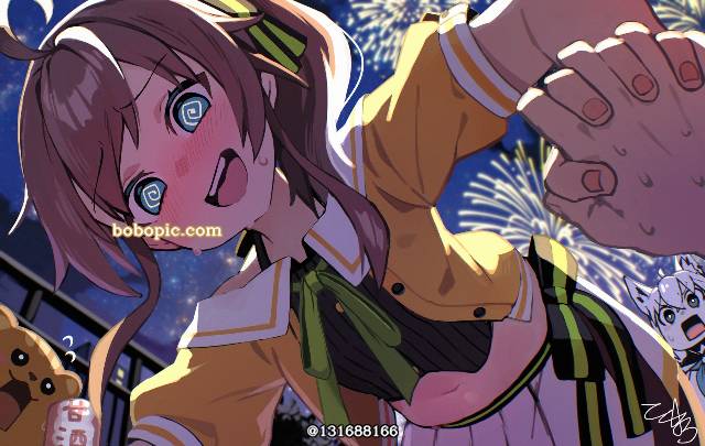 夏色祭, Hololive, 夏天, 焰火, 白上吹雪, 骑乘