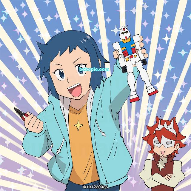 gundam build fighters, doodle, Iori Sei, Aria von Reiji Asuna, 求续集