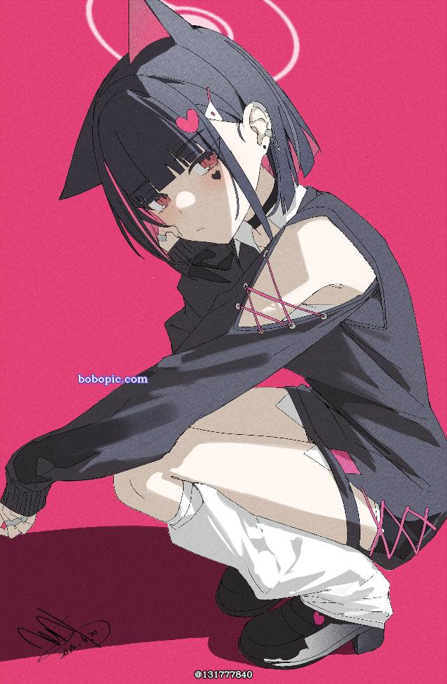 杏山和纱, 蹲, Blue Archive 1000+ bookmarks, 露腋装, Blue Archive 1000+ users